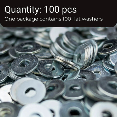 Heavy Duty Five Eighth Inch Stainless Flat Washer Pack Of 100, Built To Take A Beating And Last, One And A Half Inch Outer Diameter