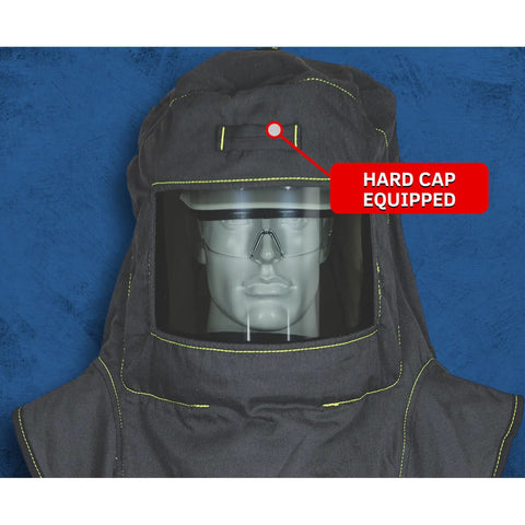 Badass Arc Flash Protective Kit With Flame Resistant Coat And Heavy Duty Bib Features Crystal Clear Anti Fog Hood Visor Integrated Led Work Light Active Air Vent System For Boss Level Job Site Comfort
