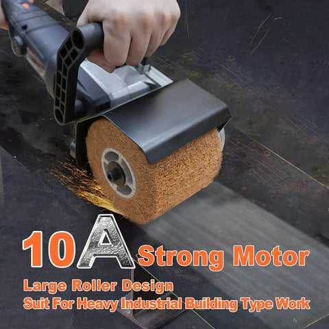 Powerful 1300W Burnishing Polishing Machine With 6 Speed Variable 3200 RPM Motor Handheld Stainless Steel Polisher in use