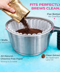 Extra Large Commercial Coffee Filters 12.5 x 4.5 For 1.5-3 Gallon Brewers No Ground Overflow And Big Batch Brewing Fits 13 x 5 Brew Baskets