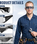 Fifty Pack Tough As Nails Safety Glasses For Crews And Jobsites Featuring Anti Fog Polycarbonate Lenses and sleek design.