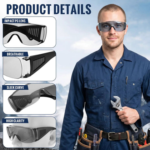 Fifty Pack Tough As Nails Safety Glasses For Crews And Jobsites Featuring Anti Fog Polycarbonate Lenses and sleek design.