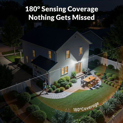 Heavy Duty Led Security Light Motion Sensor Outdoor Floodlight Big Time Brightness 38 Watt 4200 Lumen Rock Solid Weather Resistant Backyard And Driveway Safe Spot Glow
