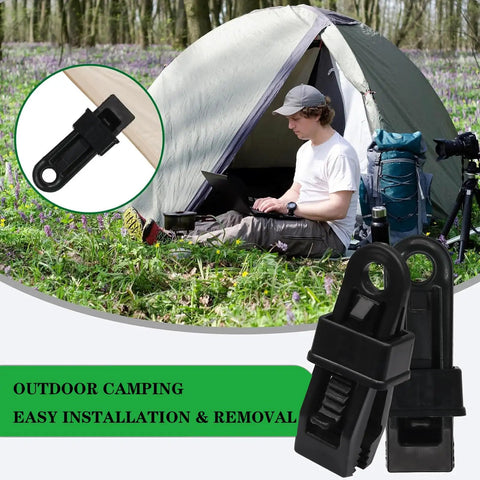 Heavy Duty Tarp Clips With Lock Grip 30 Pack Multipurpose Tarp Clamps for camping tents and awnings in outdoor setup