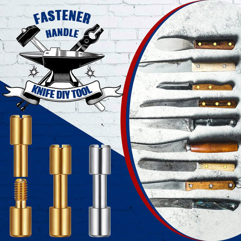 20 Sets Brass Bracket Bolts And Stainless Steel Bracket Bolts For Knife Making Handle Pins And Knife Screws 6 mm Head Diameter
