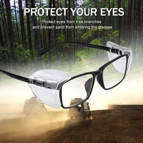 15 Pairs Slip On Eye Glasses Side Shields For Safety Glasses Flexible Clear Shields That Fit Small To Medium Eyeglasses