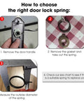 Steps to replace door lock spring using 8 Piece Door Handle Spring Set For Knob And Lever Latch Replacement DIY Friendly Internal Coil Repair