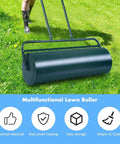 Lawn Roller 24 Inch Steel Push Pull Water Filled Do It All Yard Tool For Park Garden And Ball Field Tow Behind With Ergonomic Handle