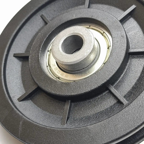 Beefed Up 90mm Gym Pulley Wheel With Wear Resistant Nylon Bearing And 6202Z Metal Bearing Fits 7mm Cables For Cable Machines Smith Machines Home Gym Replacement Part, close-up