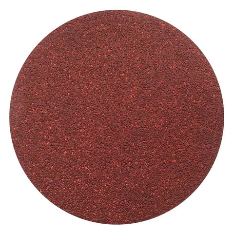 Get The 20 Piece Set Of Killer Six Inch Sanding Discs With Hook And Loop Backing For Heavy Work On Wood Metal And Composites In Super Durable Aluminum Oxide Abrasive Grits Like 80 120 And 240 To Smooth Everything Perfectly Fast: close-up of a coarse 6 inch aluminum oxide sanding disc.