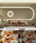 Modern bedroom lighting with 48ft COB LED Strip Lights Crazy Bright 4000K Natural White For Cabinets And Home DIY Lighting