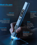 Engraving Pen for Metal, Wood, Glass, Plastic, and All Materials With 31 Pro Grade Bits, Bright LED Light, and 20,000 RPM in use.
