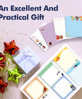 18 Pack Dog Themed Sticky Notes With Lines, 35 Sheets Each, 630 Total Sheets, Bulk Note Pads on gift-wrapped table