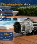 Heavy Duty 0.25 Horsepower Hot Tub Circulation Pump With 3/4 Inch Port Compatible With OEM E10 Spa Motor 230 Volt near spa.