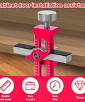 Portable Aluminum Alloy Cabinet Door Positioner Tool for easy installation with double row scale and handle jig.