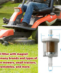 Two Pack One Quarter Inch Inline Fuel Filter Set, 40 Micron Pleated Element For Lawn Mowers, Tractors, And Small Engines