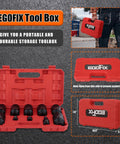 Heavy Duty Pro Grade Impact Socket Set One Half Inch Drive Deep Chromium Molybdenum 6 Point Axle Nut Sockets in red case