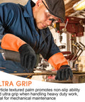 Heavy Duty Chemical Resistant Work Gloves, Waterproof Non Slip Rubber Hand Protectors, 8 Pair Set, used in mechanical maintenance.