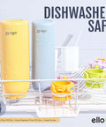 Pop And Fill 22oz Stainless Steel Water Bottle With Quick Fill Lid in dishwasher highlighting dishwasher safe feature.
