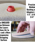 Precision molded bushing and stacked leather surface of Leather Honing Wheel For 6 Inch Bench Grinders And Polishers, Durable