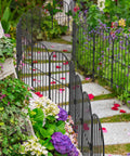 Arched 10 Pack Metal Garden Fence Panels Rustproof Wire Edging for Outdoor Yard Landscape Animal Barrier Fence 10Ft Total Length 24In High No Fuss Install