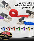 Colorful ratchet straps with variety of colors, highlight on hooks. Endless Ratchet Straps No Hooks 1 Inch By 4 Foot Easy Grip Light Duty