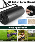 Push And Tow Lawn Roller With Ergonomic Handle And Scraper Bar For Easy No Fuss Soil Compaction In Lawns Yards Parks And Farms