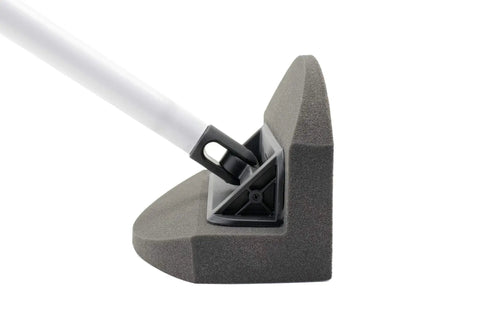 Pro Grade Drywall Corner Sander Accessory with 120 grit attached to BTE sander pole, showing durable compression sponge and feathered edges.