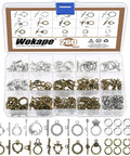 260Pcs Tibetan Alloy Toggle Clasps Kit With 200 Open Jump Rings In 12 Styles T Bar Closures IQ Toggle Fasteners For Jewelry Making Beading DIY Craft Projects And Accessories For Makers, assorted clasps in storage box