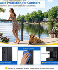 36 Inch Modular Swageless Cable Railing Post Crafted From Tough T304 Stainless Steel With A Fly Matte Black Coating to enhance outdoor spaces.