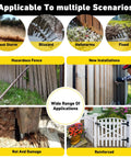 Beefy Heavy Duty Fence Post Repair Kit 2 4 6 8 Pack With Thick Ground Spike Anchors for fixing damaged or tilted posts in multiple conditions