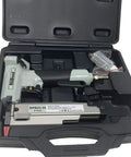 Heavy Duty Pneumatic 23 Gauge Brad Nailer Shoots Straight Through Detail Work With 6000 Piece Headless Pin Kit in protective case