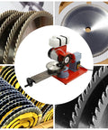Image of Tough As Nails 550 Watt Blade Sharpener With Water Cooling Rig and Quick Angle Adjustment Handles for sharpening circular saw blades.