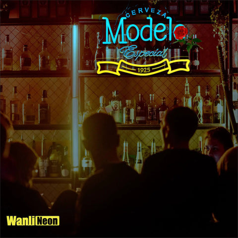 Dope Beer Neon Sign For Wall Decor Dimmable Led Tube Light Amps Up Chill Vibes For Man Cave Bar Shack Pub Bistro Hotel Game Room Hanging Display Usb Powered illuminating a bar shelf.
