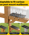 Heavy Duty Post Mount Mailbox Bracket For 4x4 Wood Or Hollow Posts Tough As Nails Built To Last Easy Install Mounting Plate