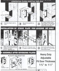 Installation instructions for Solid Brass Pocket Door Pull With Privacy Lock Matte Black Three And A Quarter Inches By Two And A Quarter Inches Two Pack Adjustable For Door Thickness One And Three Eighths To One And A Half Inches Reversible For Left Or Right Handed Doors