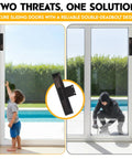 Sliding Door Lock With Double Deadbolt Security For Homes And Rentals, Kid Safe And Easy To Install With 3 Receiver Latches