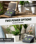 Programmable Solar Drip Irrigation System For Indoor Houseplants With Auto Shut Off Dual Powered Self Watering Device