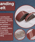 Premium 2 X 48 Inch Sanding Belts 80 Grit Aluminum Oxide Abrasive Paper For Belt Sander shown in overlapping configuration, durable and versatile for grinding.