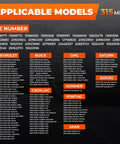 Applicable models chart for Brand New 315 Mhz Tpms Sensor Straight Swap Tire Pressure Monitoring System for GM C6.