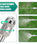 29 Inch Sprayer Wand Replacement with Stainless Steel adjustable nozzle showing mist and spray pattern options on grass