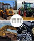 Built Tough Four Pack Fish Eye Threaded Rod End Bearings Featuring Durable Copper Housings for heavy equipment and machinery.