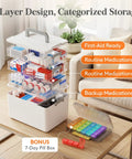 Hella Spacious Four Tier Medicine Cabinet Organizer Stands Extra Tall For Knockout Bottle Storage And Keeps Pills Neatly Organized In Any Bathroom Setup With Multi Level Shelving, showcasing 4-layer design for categorized storage.
