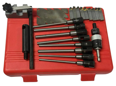 Upgrade Your Ride With This Adjustable Hard Alloy Valve Seat Grinding Reamer Tool Kit For Car And Motorcycle Repair Featuring Heavy Duty Handle Cutter Compatible With 15 To 90 Degree Sessions, red case