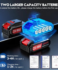 Dual rechargeable batteries for Cordless Electric Pruning Shears With Upgraded 450W Brushless Motor, working time 3-4H