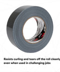 Heavy Duty Black Duct Tape 1.88 Inch By 60 Yard 3 Pack Industrial Strength Tear By Hand