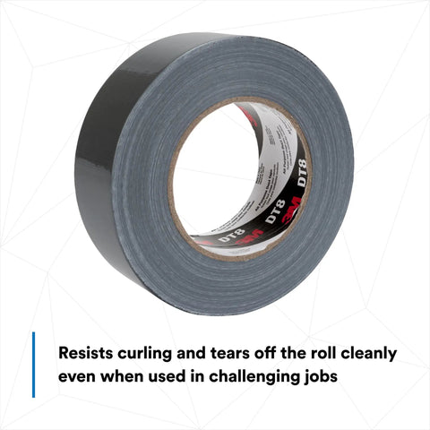 Heavy Duty Black Duct Tape 1.88 Inch By 60 Yard 3 Pack Industrial Strength Tear By Hand