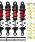 Aluminum RC Shock Absorber Set Front And Rear With Adjustable Springs Red For 1 By 16 Traxxas Mini Maxx 4WD Upgrade Kit