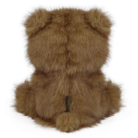 Back view of Funny Plush Bear Golf Club Head Cover For 460cc Driver, ultra-soft faux fur in brown, fits standard size drivers.