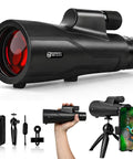 15x56 High Power Monocular Telescope With Smartphone Adapter And Tripod High Definition Optics BAK4 Prism for outdoor use